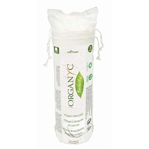 Organyc 100% Organic Cotton Rounds - Biodegradable Cotton, Chemical Free, For Sensitive Skin (70 Count) - Daily Cosmetics. Beauty and Personal Care